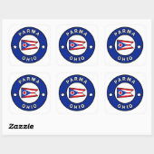Parma Ohio Vierkante Sticker (Vel)