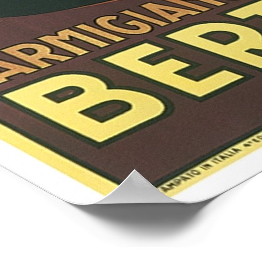 Parmagiana Reggiano Bertozzi Parma Ad Poster (Hoek)