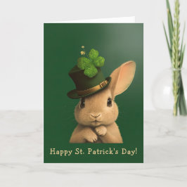 Parmant Bunny klaar voor St. Patrick's Day Feestdagen Kaart