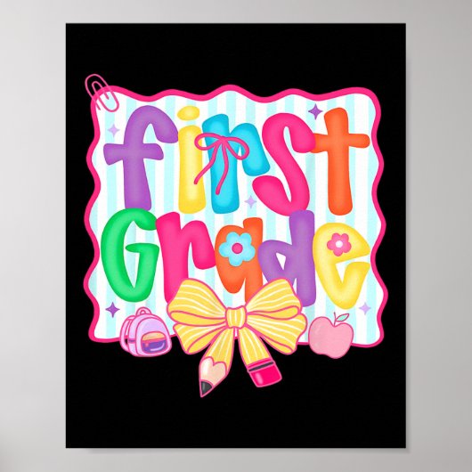 Parmantig terug naar school 1e leerjaar Coquette s Poster (Voorkant)