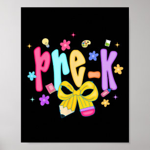 Parmantig terug naar school Pre-k Schattig Coquett Poster