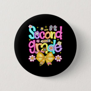 Parmantige tweede klas terug naar school 2e klas m ronde button 5,7 cm