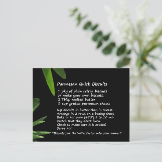 Parmesan Quick Biscuits Recipe Briefkaart (Staand voorkant)