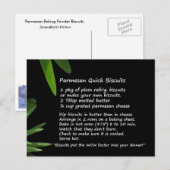 Parmesan Quick Biscuits Recipe Briefkaart (Voorkant / Achterkant)