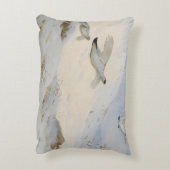 Parmigan in winterverenkleed, vliegend over de sne accent kussen (Achterkant (Verticaal))