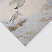 Parmigan in winterverenkleed, vliegend over de sne tissuepapier (Detail)