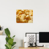 Parmigiano Reggiano-kaas in blokjes Poster (Thuiskantoor)