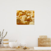Parmigiano Reggiano-kaas in blokjes Poster (Keuken)