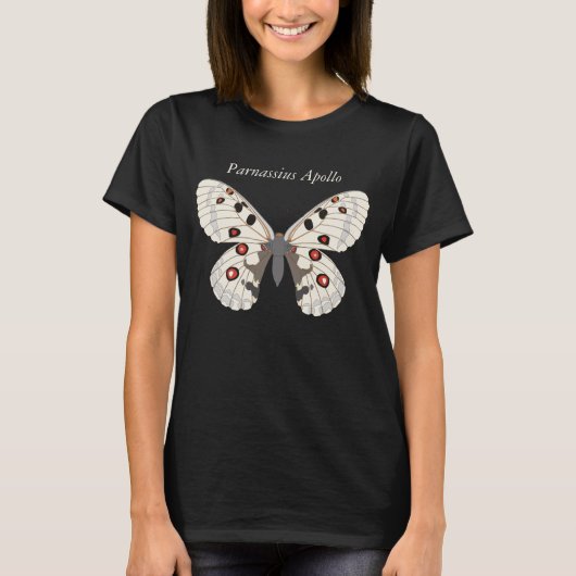 Parnassius Apollo Butterfly T-Shirt (Voorkant)