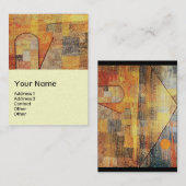 PARNASSUS / ABSTRACT, crème, parelpapier Visitekaartje (Voorkant / Achterkant)