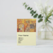 PARNASSUS / ABSTRACT, crème, parelpapier Visitekaartje (Staand voorkant)