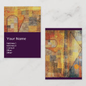 PARNASSUS / ABSTRACT, paars Visitekaartje (Voorkant / Achterkant)