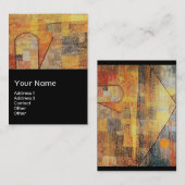 PARNASSUS / ABSTRACT, zwart, goudmetaal Visitekaartje (Voorkant / Achterkant)