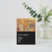 PARNASSUS / ABSTRACT, zwart, goudmetaal Visitekaartje (Staand voorkant)