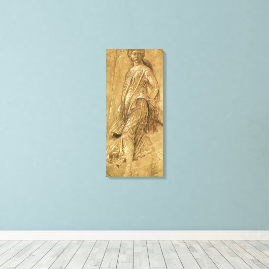 Parnassus, Dansende Muze door Andrea Mantegna Canvas Afdruk (Insitu (Houten vloer))