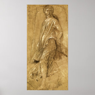 Parnassus, Dansende Muze door Andrea Mantegna Poster