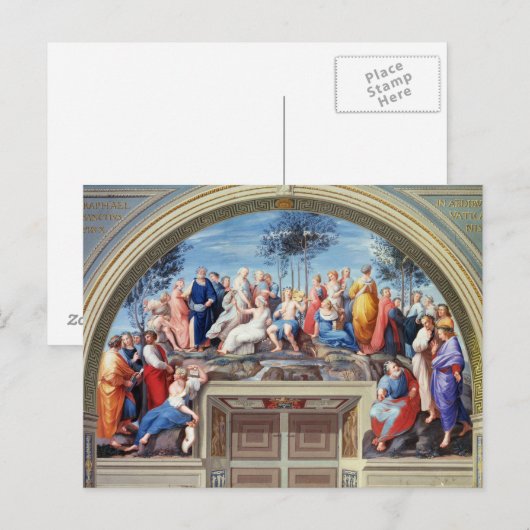 Parnassus en de Disputa van de Stanza della S Briefkaart (Voorkant / Achterkant)