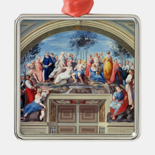 Parnassus en de Disputa van de Stanza della S Metalen Ornament (Voorkant)