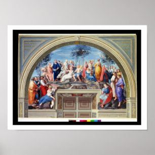 Parnassus en de Disputa van de Stanza della S Poster