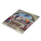 Parnassus en de Disputa van de Stanza della S Tegeltje (Zijkant)