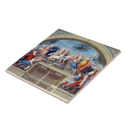 Parnassus en de Disputa van de Stanza della S Tegeltje (Zijkant)