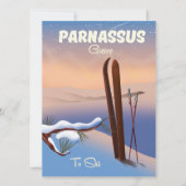 Parnassus Greece Ski reisposter (Achterkant)