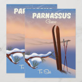 Parnassus Griekenland Ski-reisposter (Voorkant / Achterkant)
