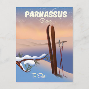 Parnassus Griekenland Ski-reisposter Briefkaart