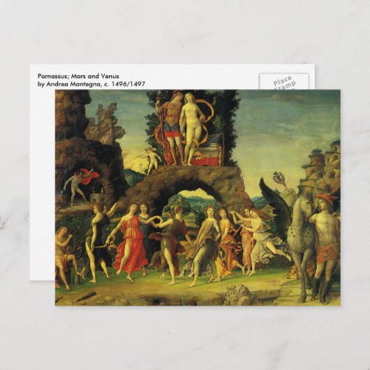 Parnassus, Mars en Venus door Andrea Mantegna Briefkaart (Voorkant / Achterkant)