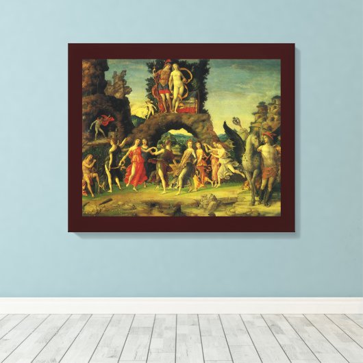 Parnassus, Mars en Venus door Andrea Mantegna Canvas Afdruk (Insitu (Houten vloer))