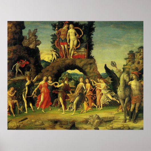 Parnassus, Mars en Venus door Andrea Mantegna Poster (Voorkant)