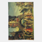 Parnassus, Mars en Venus door Andrea Mantegna Theedoek (Verticaal)