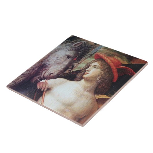 PARNASSUS / MERCURY MET PEGASUS TEGELTJE (Zijkant)