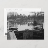 Parndon Mill lock, Harlow, Essex Briefkaart (Voorkant / Achterkant)