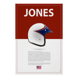 Parnelli Jones Helmet Perfect Poster