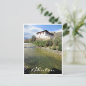 paro dzong bhutan briefkaart (Staand voorkant)
