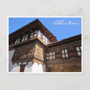 paro dzong interior briefkaart