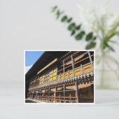 paro dzong wood briefkaart (Staand voorkant)