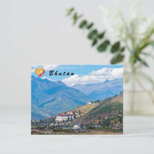 Paro Rinpung Dzong - Bhutan, Himalaya, Azië Briefkaart (Staand voorkant)