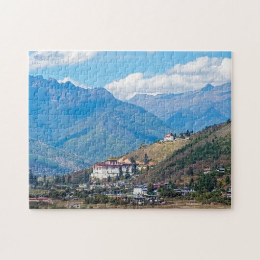 Paro Rinpung Dzong - Bhutan, Himalaya, Azië Legpuzzel (Horizontaal)