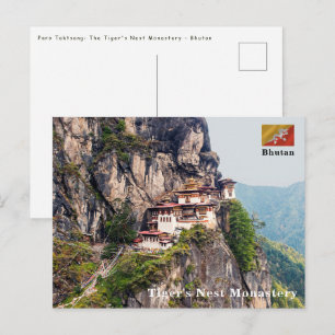 Paro Taktsang: het Nest-klooster van de Tijger - B Briefkaart