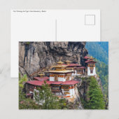 Paro Taktsang: het Nest-klooster van de Tijger - B Briefkaart (Voorkant / Achterkant)