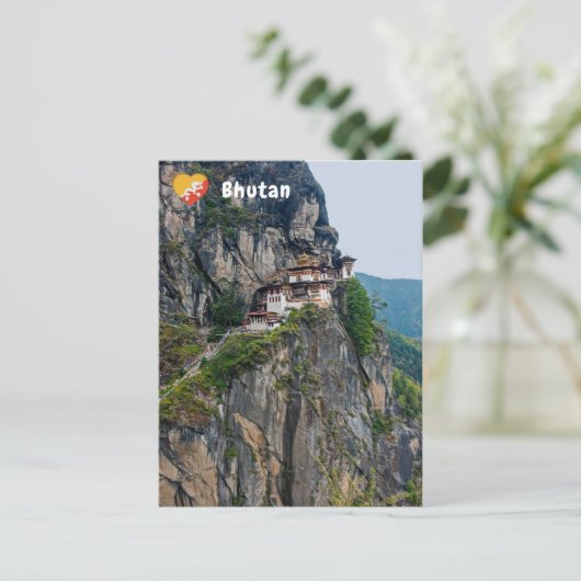 Paro Taktsang: het Nest-klooster van de Tijger - B Briefkaart (Staand voorkant)