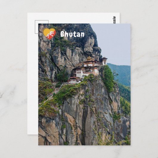 Paro Taktsang: het Nest-klooster van de Tijger - B Briefkaart (Voorkant / Achterkant)