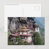 Paro Taktsang: het Nest-klooster van de Tijger - B Briefkaart (Voorkant / Achterkant)