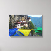 Paro Taktsang: het Nest-klooster van de Tijger - B Canvas Afdruk (Voorkant)