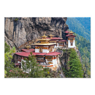 Paro Taktsang: het Nest-klooster van de Tijger - B Foto Afdruk