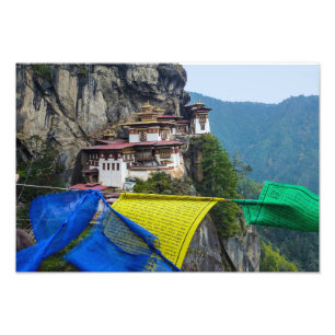 Paro Taktsang: het Nest-klooster van de Tijger - B Foto Afdruk