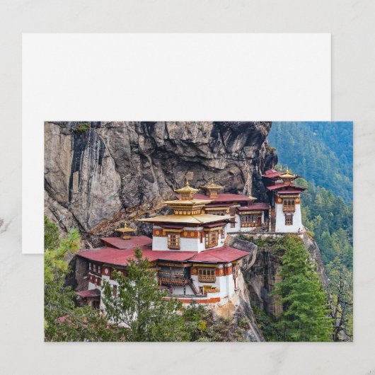 Paro Taktsang: het Nest-klooster van de Tijger - B Kaart (Voorkant / Achterkant)