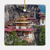 Paro Taktsang: het Nest-klooster van de Tijger - B Keramisch Ornament (Achterkant)